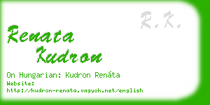 renata kudron business card